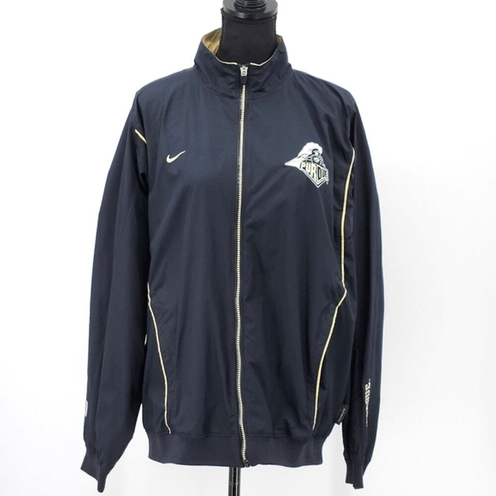 Nike Team Purdue Boilermakers Jacket Medium Full Zip Embroidered Windbreaker